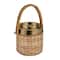 Hello Honey® 3qt. Boho-Chic Rattan & Steel Ice Bucket
